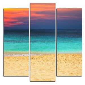 Obraz na plátně - Moře při západu slunce - čtverec 343C (75x75 cm)
