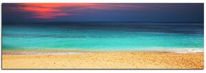 Obraz na plátně - Moře při západu slunce - panoráma 543A (105x35 cm)