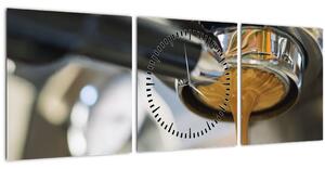 Obraz - espresso (s hodinami) (90x30 cm)