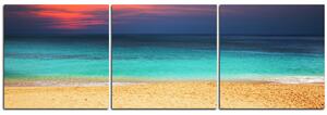 Obraz na plátně - Moře při západu slunce - panoráma 543B (150x50 cm)