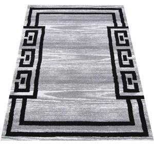 DY Šedočerný koberec s geometrickým vzorem Soho 04 Rozměr: 80x150 cm