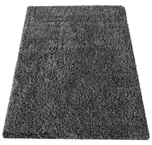 DY Moderní antracitový huňatý koberec Rozměr: 200x290 cm
