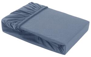 Barevné napínací prostěradlo Klinmam Home Elastan, barva modrá, 90-100x200 cm