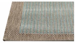 Hnědo-modrý venkovní koberec Floorita Chrome, 160 x 230 cm