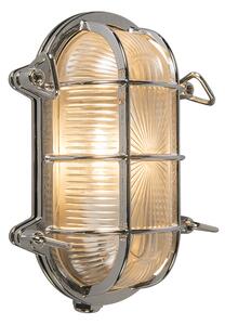 Retro nástěnná lampa chrom 23 cm IP44 - Nautica 1 ovál
