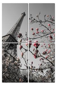 Obraz na plátně - Eiffelova věž v jarním období - obdélník 734ČD (90x60 cm)