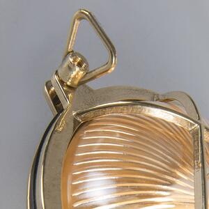 Retro nástěnná lampa zlatá IP44 - kulatá Nautica
