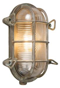 Retro nástěnná lampa hnědá 23 cm IP44 - Nautica 1 ovál