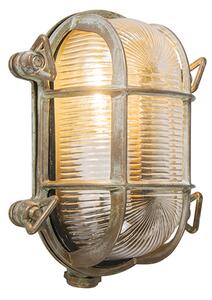 Retro nástěnná lampa hnědá 18 cm IP44 - Nautica 2 ovál