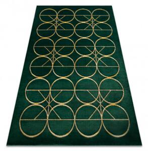 Koberec EMERALD exkluzivní 1010 glamour, styl kruhy flekově zelený/zlatý