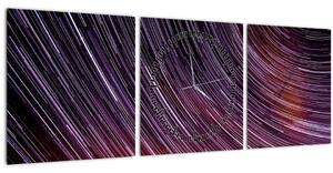 Obraz rozmazaných hvězd na oblozeObraz rozmazaných hviezd na oblohe (s hodinami) (90x30 cm)
