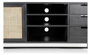 Černý ratanový TV stolek 38x55 cm Guuji – White Label