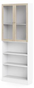 Tvilum Knihovna Basic 71760/23 bílá/dub sonoma - TVI