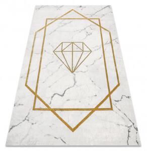 Koberec EMERALD exkluzivní 1019 glamour, styl diament, marmur krém/zlatý