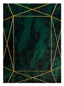Koberec EMERALD exkluzivní 1022 glamour, styl geometrický, marmur lahvově zelený/zlatý