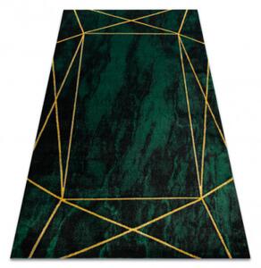 Koberec EMERALD exkluzivní 1022 glamour, styl geometrický, marmur lahvově zelený/zlatý