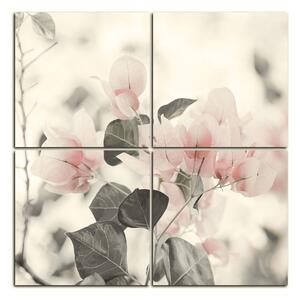 Obraz na plátně - Papírové květiny - čtverec 357FD (60x60 cm)