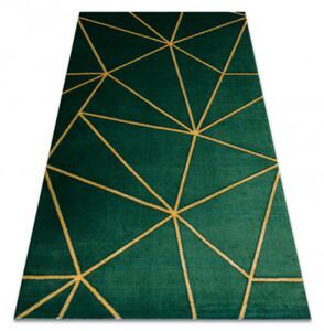 Koberec EMERALD exkluzivní 1013 glamour, styl geometrický lahvově zelený/zlatý