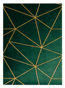 Koberec EMERALD exkluzivní 1013 glamour, styl geometrický lahvově zelený/zlatý