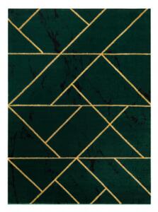 Koberec EMERALD exkluzivní 1012 glamour, styl geometrický, marmur lahvově zelený/zlatý