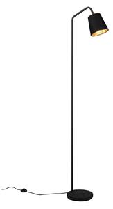 Černá stojací lampa s textilním stínidlem (výška 148 cm) Buddy – Reality