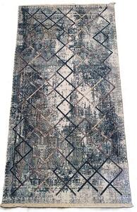 HU Modrý moderní koberec Banco 1037-BEIGE-BLUE Rozměr: 60x110 cm