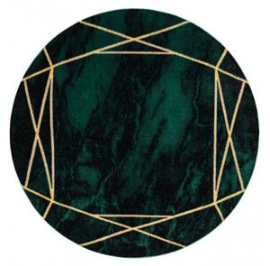 Koberec EMERALD exkluzivní 1022 kruh - glamour, marmur, geometrický zelený/zlatý