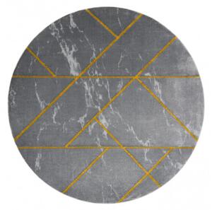 Koberec EMERALD exkluzivní 1012 kruh - glamour, marmur, geometrický šedý/zlatý