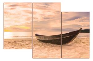 Obraz na plátně - Člun na pláži 151FD (150x100 cm)