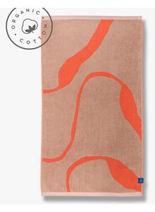 Oranžová/světle hnědá osuška z Bio bavlny 70x133 cm Nova Arte – Mette Ditmer Denmark