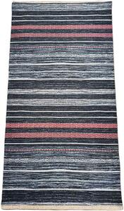 HU Šedo-modrý pruhovaný koberec Banco 1108-GREY Rozměr: 60x110 cm
