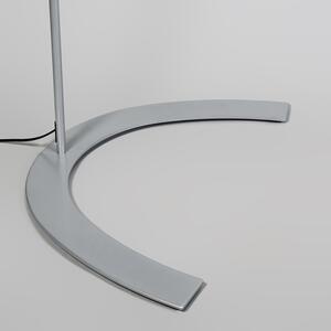 Designová oblouková lampa šedá včetně LED - Piegato