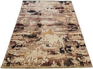 HU Hnědý skvrnitý koberec Banco 218 Rozměr: 60x110 cm