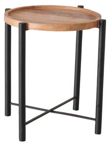 KONFERENČNÍ STOLEK, přírodní barvy, černá, dřevo, kov, 43/43/45 cm XXXL - Konferenční stolky