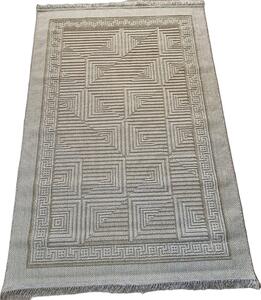 HU Moderní béžový koberec Boho 874-B s kostkovaným vzorem Rozměr: 60x100 cm