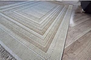 HU Moderní béžový koberec Boho 872-B s motivem obdélníků Rozměr: 60x100 cm