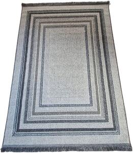 HU Šedo-béžový moderní koberec Boho 872-S s motivem obdélníků Rozměr: 60x100 cm