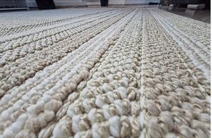 HU Moderní béžový koberec Boho 872-B s motivem obdélníků Rozměr: 60x100 cm