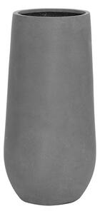 Pottery Pots Venkovní květináč kulatý Nax M, Grey (barva šedá), kolekce Natural, kompozit Fiberstone, průměr 35 cm x v 70 cm, objem cca 51 l
