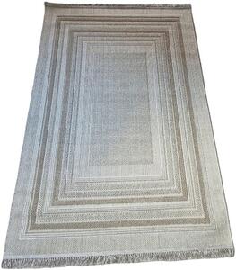 HU Moderní béžový koberec Boho 872-B s motivem obdélníků Rozměr: 60x100 cm