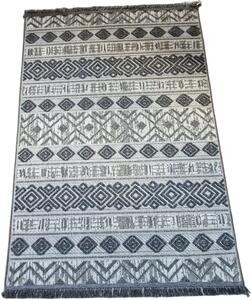 HU Šedý moderní pruhovaný koberec Boho 881-S Rozměr: 60x100 cm