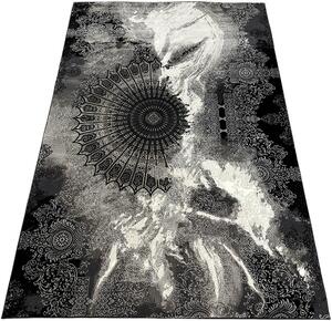 HU Černo-hnědý moderní koberec Glamour 27237-Siyach Rozměr: 60x110 cm