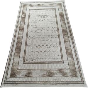 HU Béžový moderní koberec Glamour 31352-Vizion Rozměr: 60x110 cm