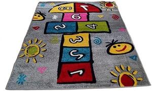 HU Vícebarevný dětský koberec „Kids – skákací hra“ Rozměr: 60x100 cm