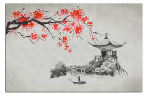 Obraz na plátně - Tradiční ilustrace Japonsko 160A (60x40 cm)