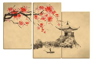 Obraz na plátně - Tradiční ilustrace Japonsko 160FC (120x80 cm)