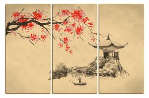 Obraz na plátně - Tradiční ilustrace Japonsko 160FB (150x100 cm)