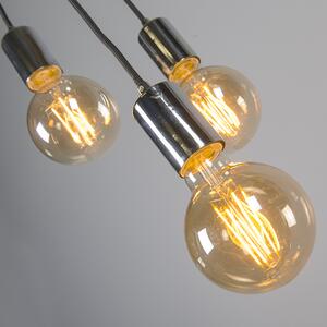 Moderní závěsná lampa chrom - Facil 3