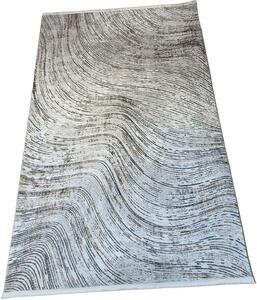 HU Šedo-modrý moderní koberec Luxess 31331-Blue Rozměr: 60x110 cm