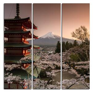 Obraz na plátně - Pohled na horu Fuji - čtverec 361B (75x75 cm)